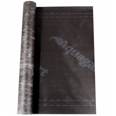 Aquagart – Membrane de sous-couche 50 m x 1,5 m – Grammage 130 g/m² – Étanche et perméable à l'air – Pour chantiers humides