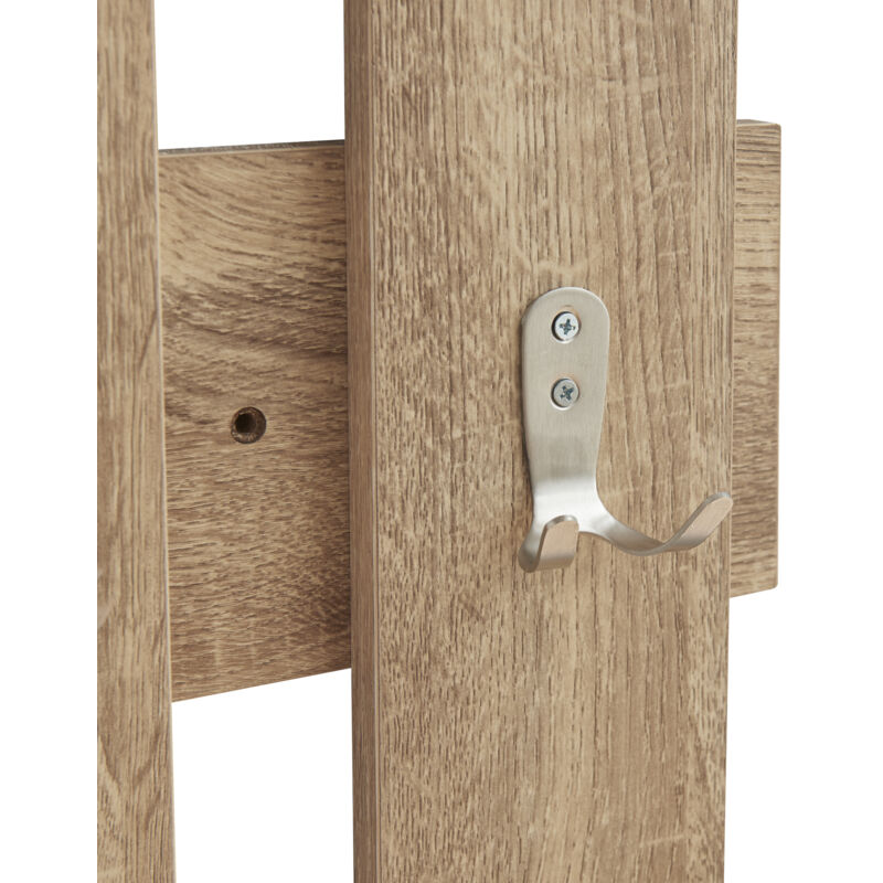 Appendiabiti Da Parete In Legno Con 4 Ganci In Ottone – Ufine – Design Moderno E Salvaspazio Per Ingresso, Camera Da Letto O Bagno – Facile Da Montare - 2