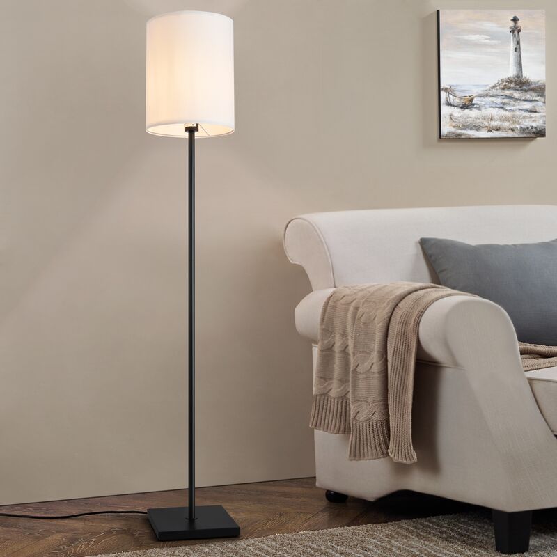 Lampada a stelo con braccio girevole e paralume in tessuto, Lampada da  terra moderna per salone camera da letto - Costway