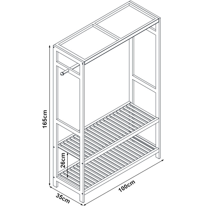 APPENDIABITI SALVASPAZIO PER ARMADIO BAGNO PER 5 PANTALONI PIEGHEVOLE Con Gancio 83942706