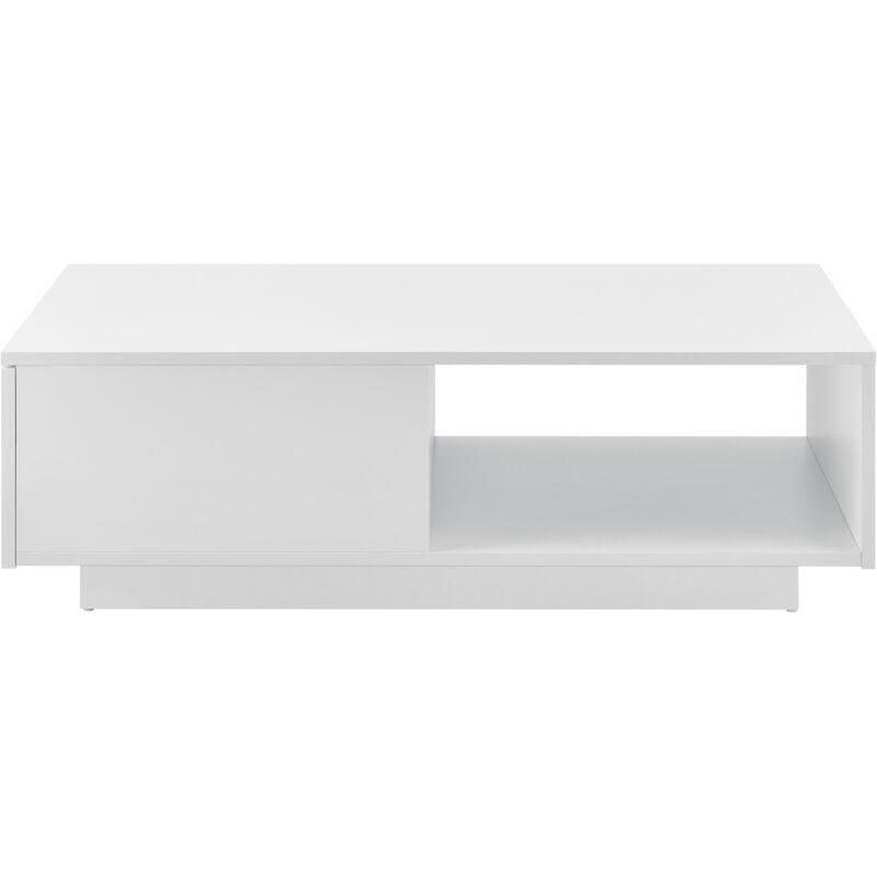 grande capacità per ufficio salotto Tavolino basso con 4 cassetti TV ufficio camera AYNEFY rettangolare colore: Bianco 95 x 60 x 31 cm 