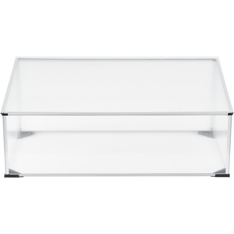 Miniserra In Legno E Policarbonato 60x30x23/30 Cm - Serra Da Balcone Con Tetto Apribile Per Piante E Orto - Foto 5