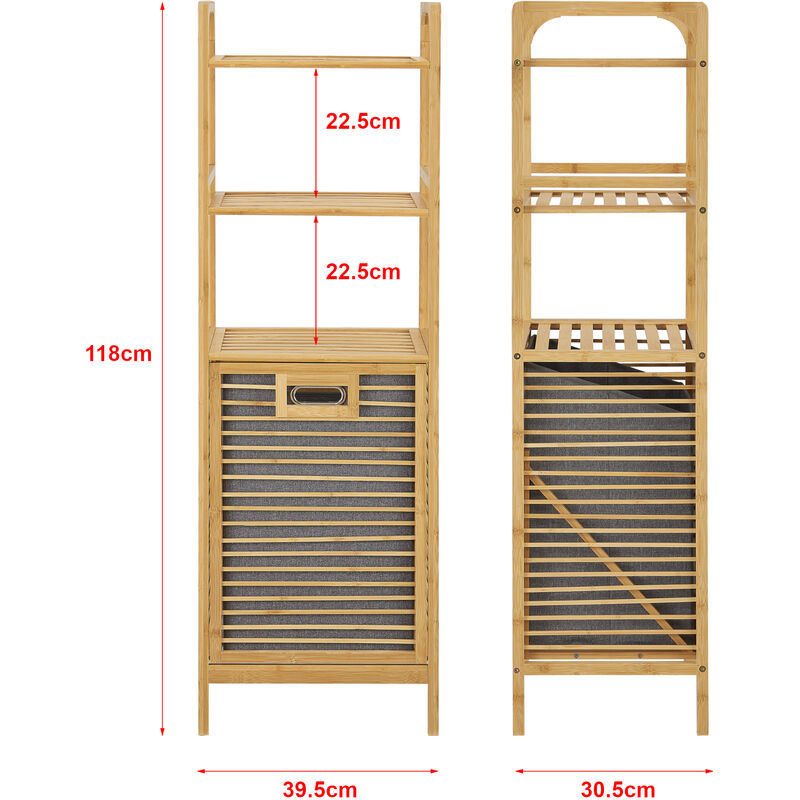 Mobiletto portaoggetti da bagno, cesto portabiancheria in bambù per la  casa, cesto portabiancheria in bambù con cassetti - AliExpress