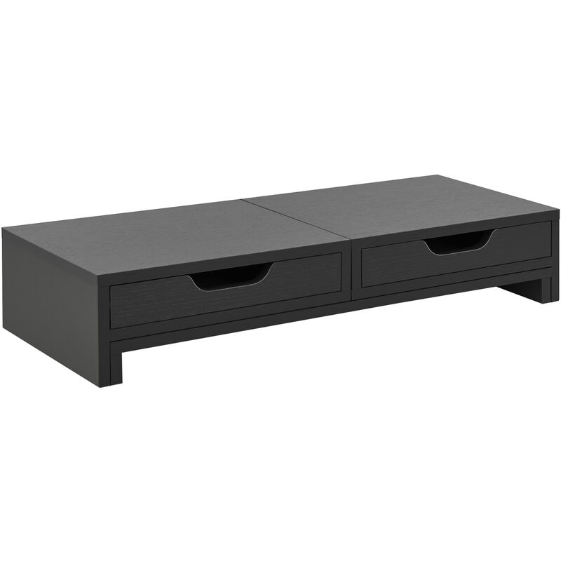 Supporto Rialzo Monitor Regolabile 79-111 Cm | Per 2 Schermi | Con Portacellulare | Grigio Scuro | Materiale Truciolare - Foto 6