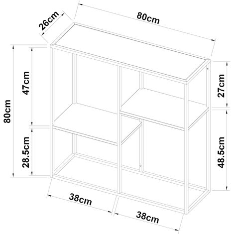 Tavolo Consolle Nino, Design Moderno, Colore Bianco, Metallo - Misure 79,5x80,5x26 Cm, Con Ripiano, Ideale Per Ingresso O Salotto
