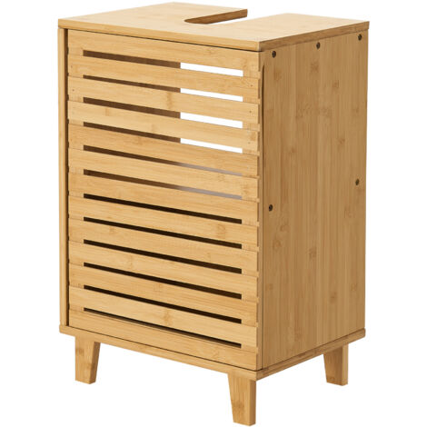 Mobile Da Bagno Con 3 Cassetti E 2 Ante | In Legno Bianco | 80.5x30x86.5 Cm | Multiuso Per Casa - Foto 2