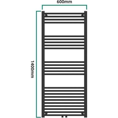 Scalda Asciugamani da Parete per Bagno Radiatore Scaldasalviette da Muro  120 x 50 cm Attacco Basso Centrale - Bianco [neu.haus]