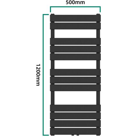 Scalda Asciugamani da Parete per Bagno Radiatore Scaldasalviette da Muro  120 x 40 cm Attacco Basso Centrale - Bianco [neu.haus]