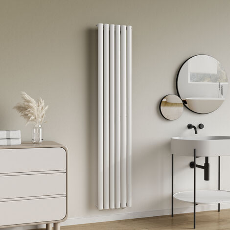 Termosifone Nore ad Acqua Calda Pannello Singolo con Elementi Tubolari 180 x 36 cm - Bianco [neu.haus]