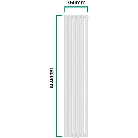 neu.haus] Termosifone da Parete Radiatore Design Riscaldamento ad Acqua  Calda Termoarredo a Pannello Singolo con Elementi Tubolari 180 x 24 cm -  Bianco : : Fai da te