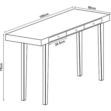 Nomina il tavolo con cassetto nero 40 x 40 x 55 cm | Leroy Merlin