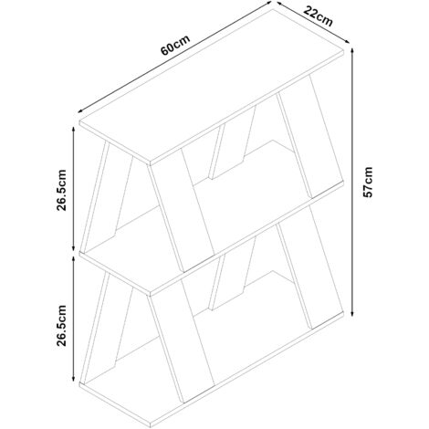 Tavolino Laterale Per Divano Da Salotto 60x25x60 Ocean Effetto Legno