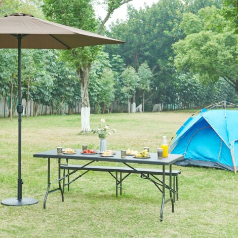 Tavolo Pieghevole Ljusnarsberg da Picnic - Nero [en.casa] (1/5)