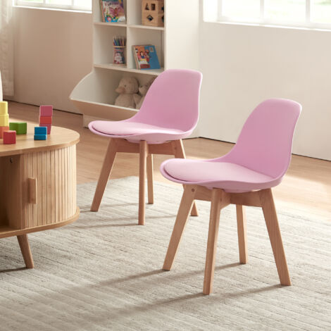 Set 'Elvdal' di 2 Sedie per Cameretta - Rosa [en.casa] (1/5)