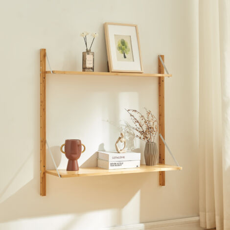 KARAT Scaffale in bambù Lund – 25 x 20 x 65,8 cm – Scaffale per fiori – Scaffale per piante in bambù – Scala per piante