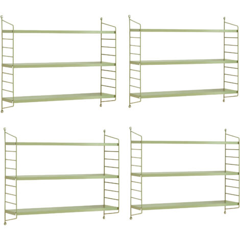 Set 3 Scaffali Da Parete Per Cameretta - Legno Naturale Bianco Con Portasciugamani - Per Bambini, Cucina, Bagno - Foto 4