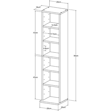 Scaffale Libreria In Acrilico Trasparente A 4 Ripiani - Espositore Per Libri, CD E Oggetti Per Camera, Ufficio, Scrivania