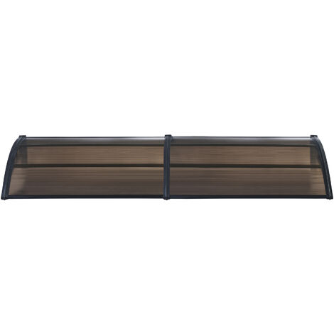 Pensilina per Ingresso Mellerud in Policarbonato 300 x 100 cm Marrone / Nero [en.casa]