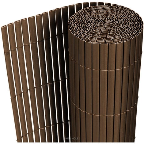 Tappetino Frangivista per Recinzione (AxL) 90 x 300 cm Schermo protettivo in PVC - Marrone [neu.haus]
