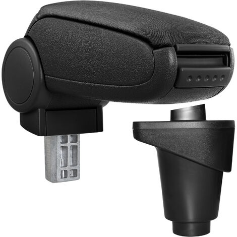 Accessorio Auto Con Posacenere Bracciolo Auto Per Dacia Duster 2010-2017 - In Pelle Nera, Con Posacenere E Portaoggetti, Montaggio Semplice Bracciolo Dacia Duster