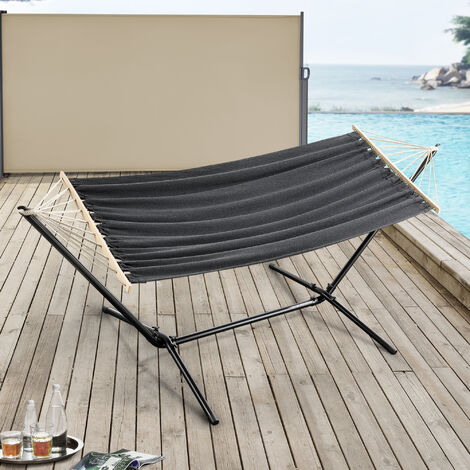 Detex Amaca con supporto Portata fino a 150 kg giardino spiaggia campeggio balcone terrazza blu 