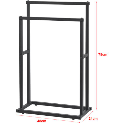 Wokex - Asciugamano Da Bagno Asciugamano Rotante Acciaio Inossidabile Lungo Porta Asciugamano Doppio Portasciugamani Porta Asci 8352374669140