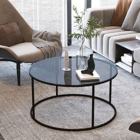 Tavolo rotondo in legno e vetro AXIS | Tavolo rotondo - Pacini & Cappellini