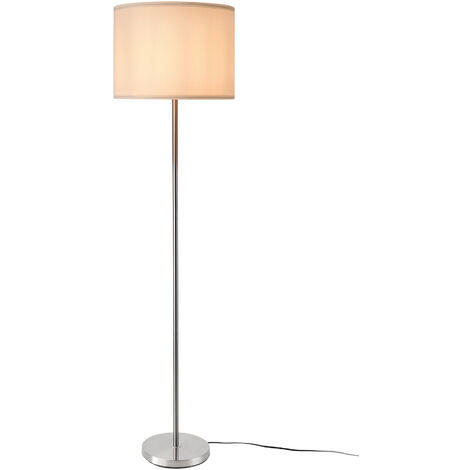 Lampada da Terra Tamworth con Paralume Cilindrico Bianco - lux.pro