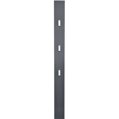 Appendiabiti da Parete Hansnes con 3 Ganci Pieghevoli 165 x 15 x 2,5 cm - Grigio [en.casa]