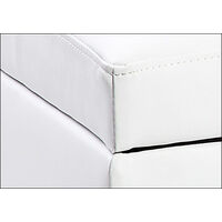 119 x 38 x 45 cm bianco Seduta comoda Panca imbottita Sgabello Panca letto Cassapanca Panchina Ottomana corium 