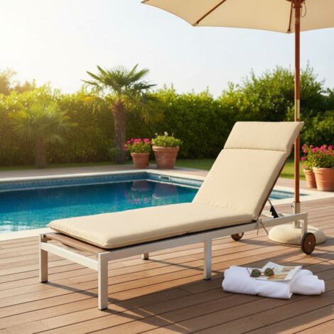 Coussin de bain de soleil ECO+ - MADISON Série Canvas - Beige (1/2)