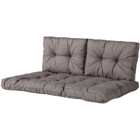 Coussin palette 120 x 80 cm – Coton et polyester – Mousse haute densité 10 cm – Résistance UV niveau 5-6 – Housse amovible – Madison