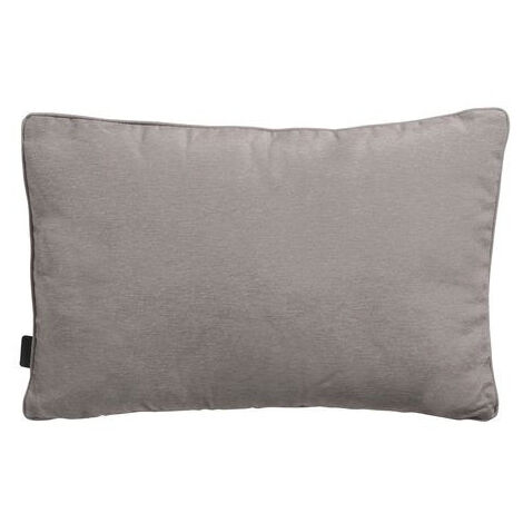 Coussin extérieur taupe 60 x 40 cm – Rembourrage en fibres recyclées – Résistance UV 5-6 – Housse amovible et lavable à la main – Madison