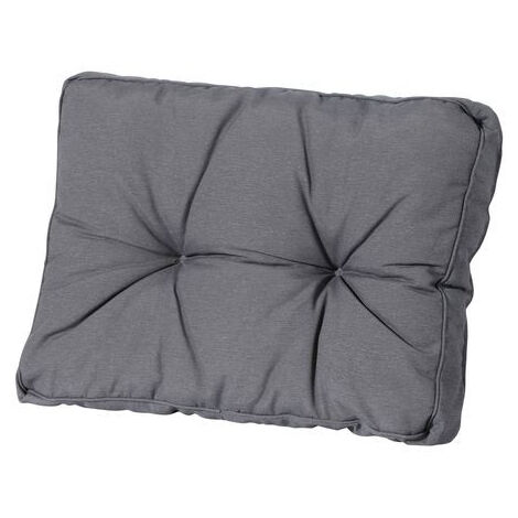 Coussin extérieur 60 x 43 cm – Gris – Rembourrage en fibres recyclées – Résistance UV élevée – Housse amovible facile à nettoyer – Madison (1/5)