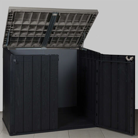 Coffre de jardin en résine 2270L – Dimensions 178 x 109 x 140 cm – Résistant aux UV et à l'eau – Montage facile avec vérins – Toomax - PLUS 2 XL
