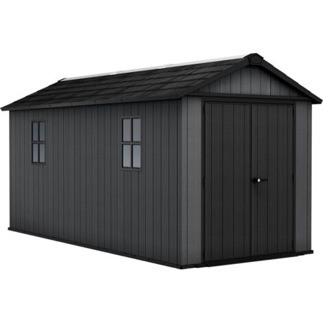 Keter – Abri de jardin résine 10 m² – Dimensions extérieures 413 x 230 x 246 cm – Panneaux EVOTECH™ double paroi – Résistant aux intempéries