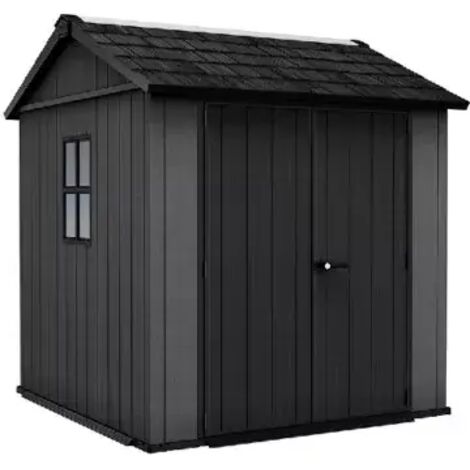 Keter – Abri de jardin résine 4,4 m² – Dimensions 223,8 x 230 x 246 cm – Plancher robuste et aérations – Résistance au vent 145 Kph