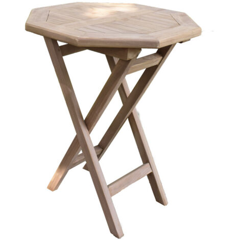 Table octogonale pliante en bois de Teck