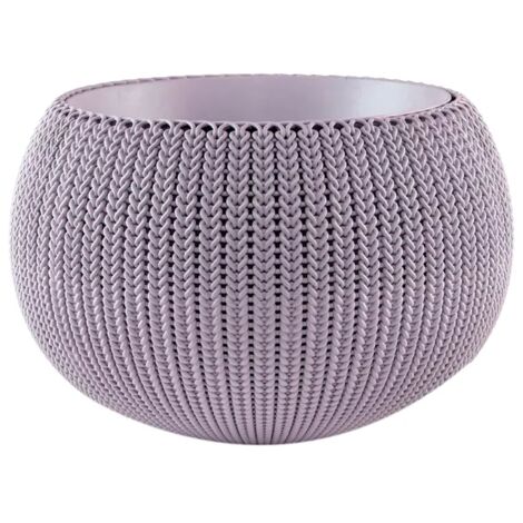 Keter – Cache-pot aspect tricoté taille M – Diamètre 36cm – Hauteur 22,8cm – Capacité 9,4L – Résistant intempéries et UV – Design arrondi