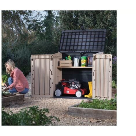 Coffre multifonctions KETER sans vérins - 880L - Beige