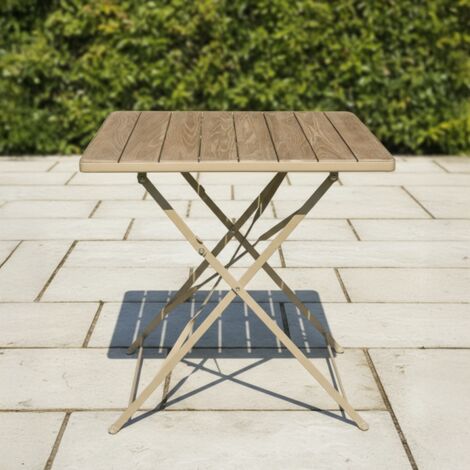 TABLE PLIABLE 115 x 70 cm ROBINIER CERUSE (1/3)