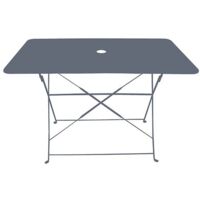 CHALET & JARDIN Ensemble repas Bistrot dépliant métal - Table + 4 Chaises - Gris
