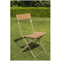 CHAISE PLIANTE EN ROBINIER CERUSE
