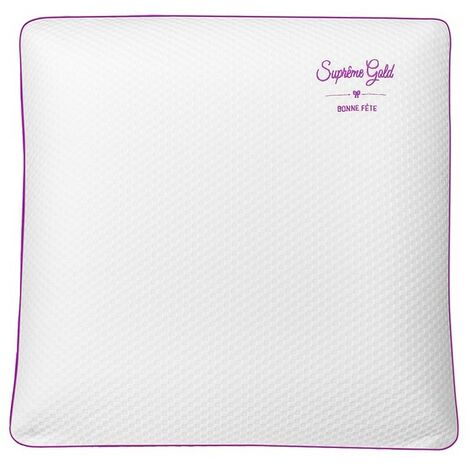Oreiller Bonne Fête 60x60cm  Memoire de forme  Auto Ventile  Soutien mi-ferme