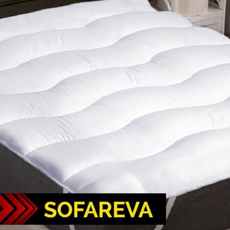 Surmatelas Douceur 180x200cm Sangle de maintien Epaisseur 5cm  Moelleux et epais  Confort cocooning (1/5)