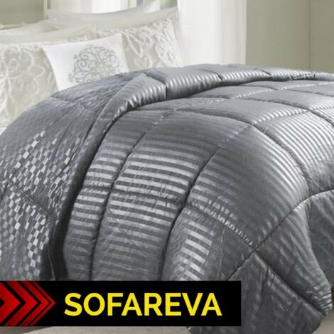Couette 200x200 cm toute saison – Garnissage microfibre hypoallergénique 250g/m² – Toucher soyeux – Lavable en machine à 30°C – Sofareva (1/5)