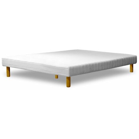 Sommier Confort : Contour tissu et Structure en bois - 160x200 cm