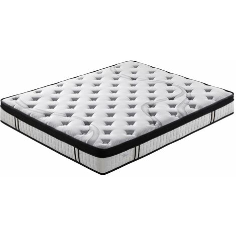 Sampur – Matelas mémoire de forme 140x190 cm – Épaisseur 25 cm – Soutien mi-ferme – Mousse viscoélastique 50 kg/m3 – Anti-acariens et antibactérien (1/5)