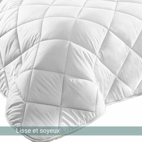 Couette Sherpa Blanche : Réversible Eté-Hiver - 200x200 cm