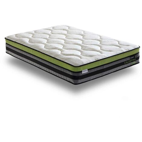 Matelas Bi-Confort : Mousse à mémoire de forme et Ressorts ensachés - 32 cm - 140x200 cm (1/5)